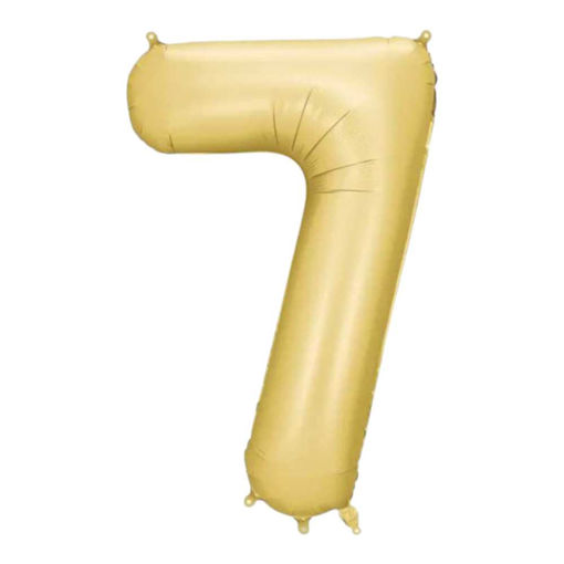 Picture of FOIL BALLOON NUMBER 7 SATIN GOLD 34 INCH